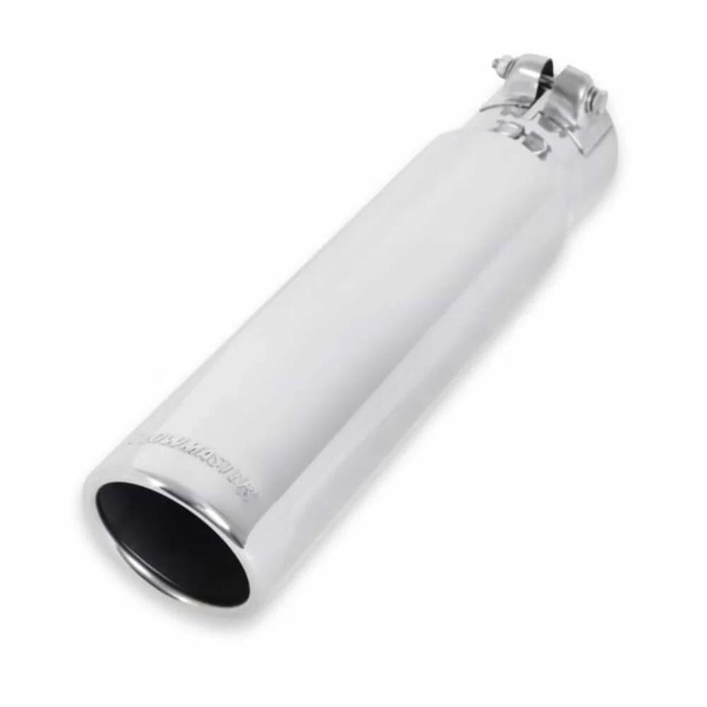Exhaust Tip 3_in Rolled Angle Polished SS 2.5_in Clamp-On Flowmaster